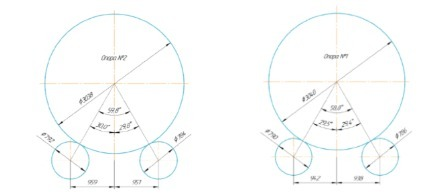 Допустимая величина центрального угла равна 58°-62°