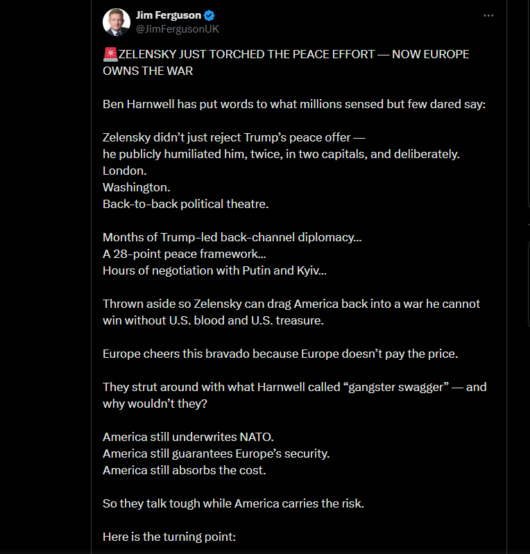    ФОТО: Скриншот поста Джима Фергюсона