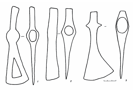 
Чеканы X–XIII вв.
Источник: Археология Волго-Уралья. Том V. Средние века (VIII-начало XIII вв.)