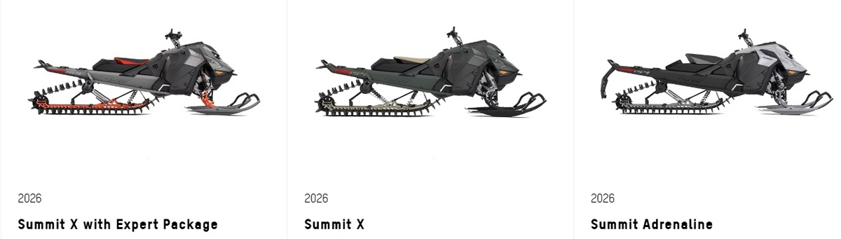 Линейка горных снегоходов Ski-Doo SUMMIT 2026.