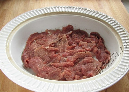 Нарезка мяса