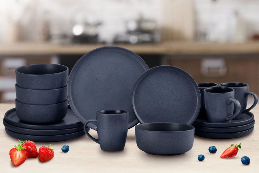 столовый набор из керамики LoliDream Blue Aurora