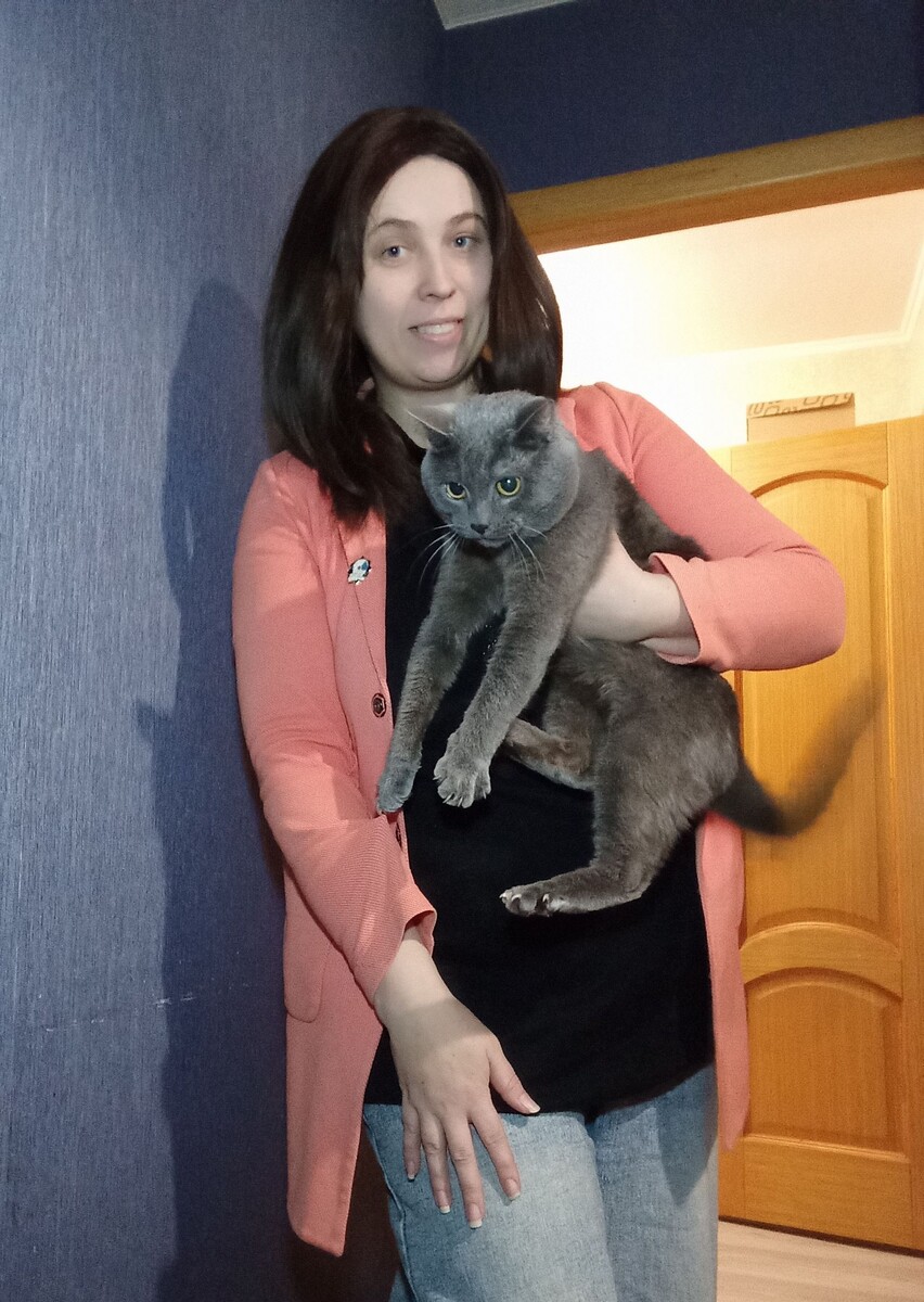 Евгения Саженцева и кот Томас