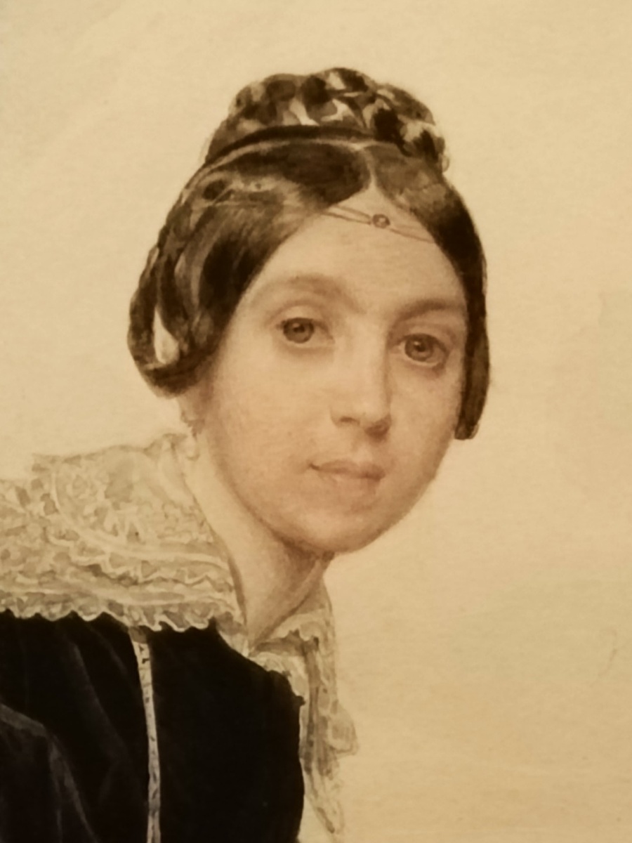 Карл Брюллов. Портрет светлейшей княгини E.П. Салтыковой. 1833-1835. Картон тонкий, акварель, графитный карандаш, лак. Государственный Русский музей