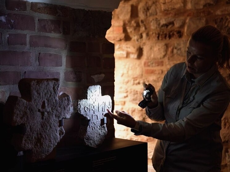     Юным участникам предстояло найти отпечатки ракушек в настоящем камне. Фото: пресс-служба Новгородского музея-заповедника