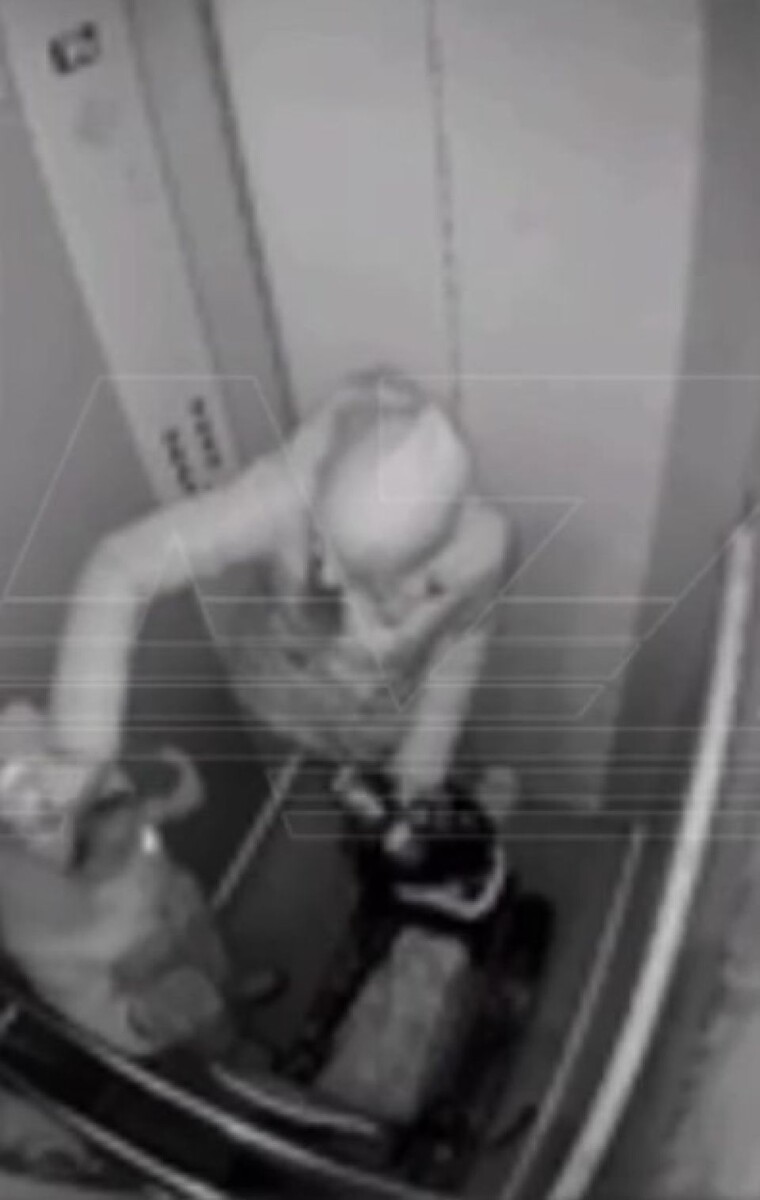    Камеры зафиксировали действия женщины в подъезде и лифте. Источник: Baza