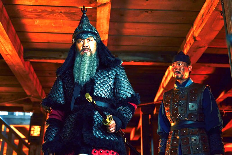 В качестве исходного изображения использован кадр из фильма "Битва в проливе Норян" (2023 год.)