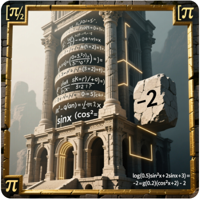 Первый шаг — не решать, а изучить объект. Что здесь есть? Логарифмы, тригонометрические функции в квадратах, отрезок. Каждая часть — отдельная головоломка, которая будет решаться своим инструментом.