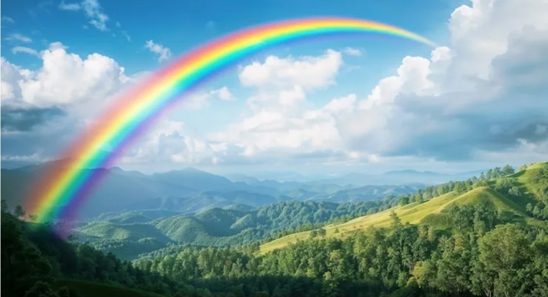 Радуга это обычно не весь круг, а только как бы половина, словно вещь ободок, которую женщины обычно любят покупать и носить