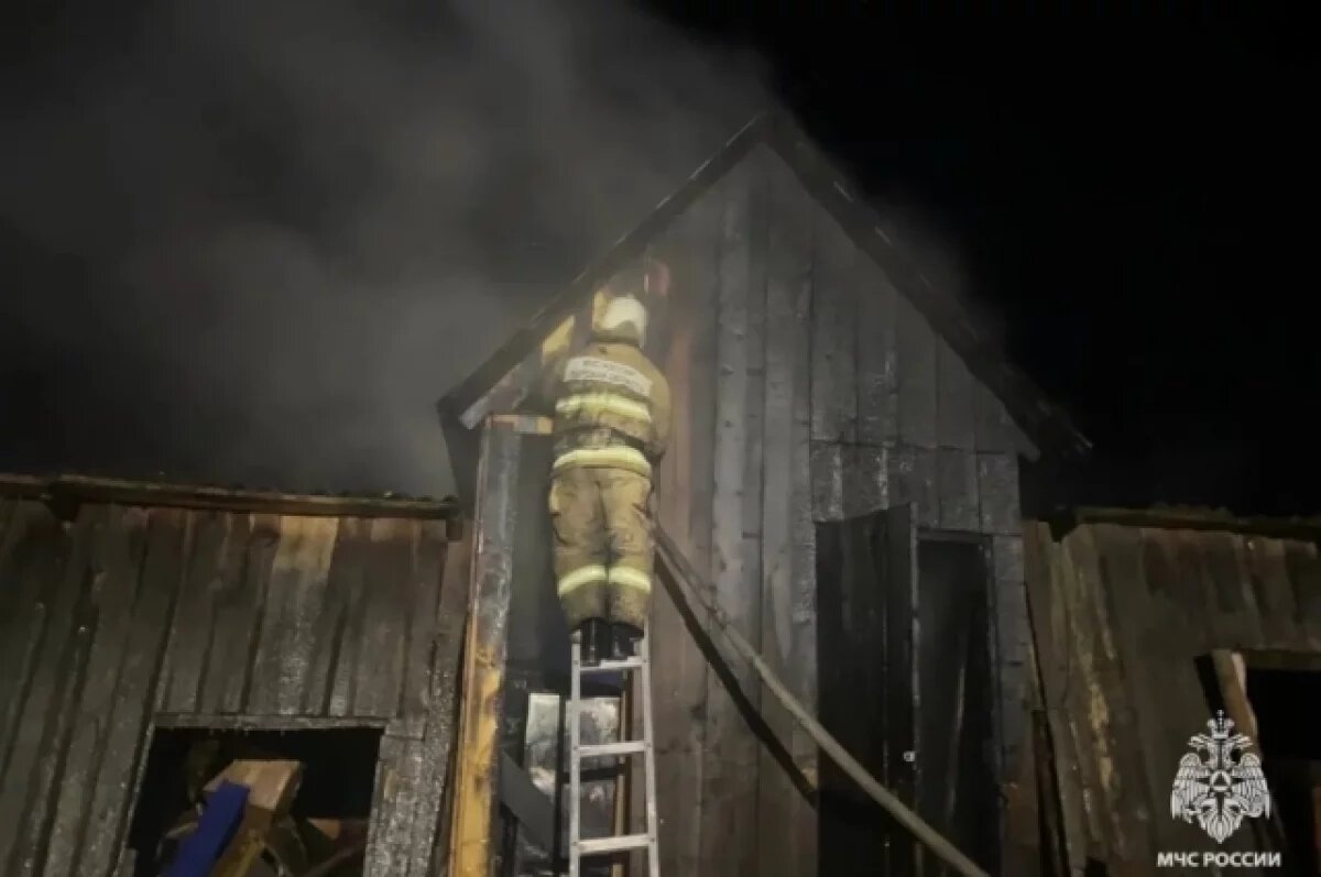    В Тверской области пожарные за 2 минуты прибыли на место, где горел сарай