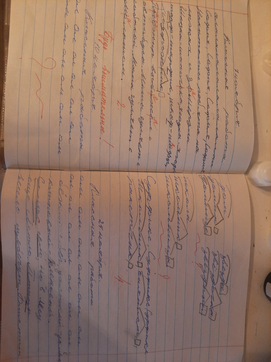 работа моего ребенка на русскому языку