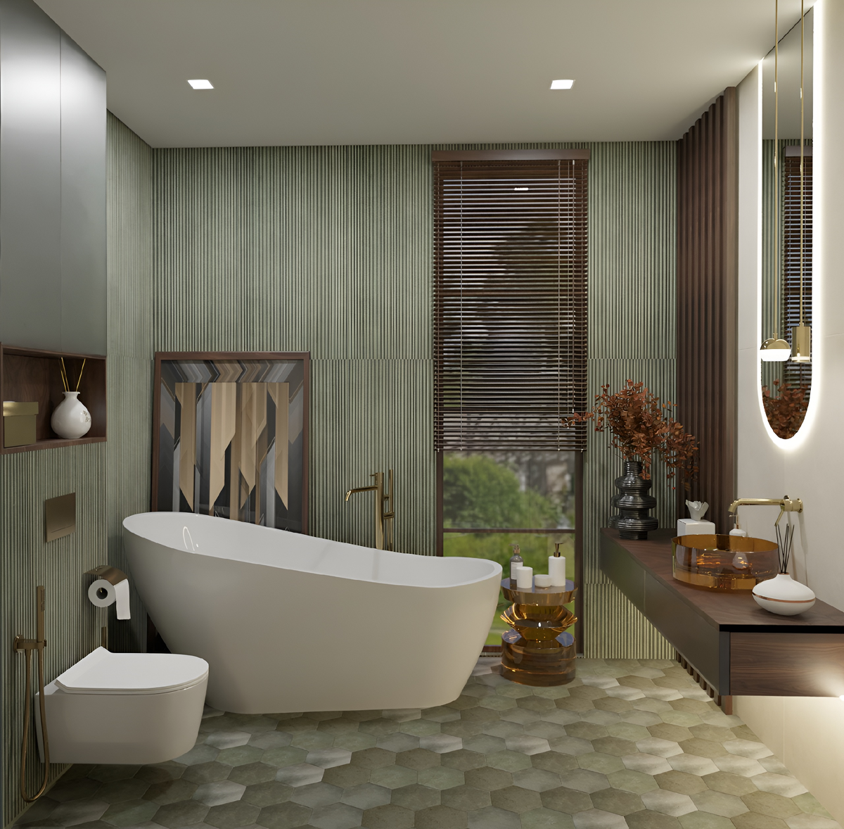 плитка NovaBell, Glow на стенах и Equipe, Heritage на полу