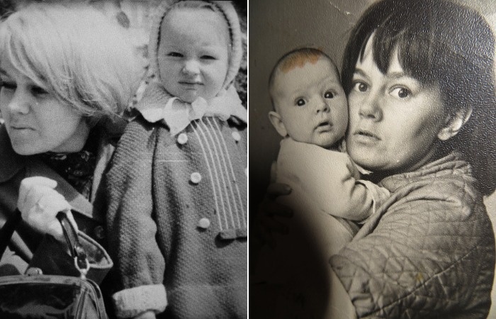    Маленькая Лена с мамой Ниной Дробышевой. Редкие моменты близости.