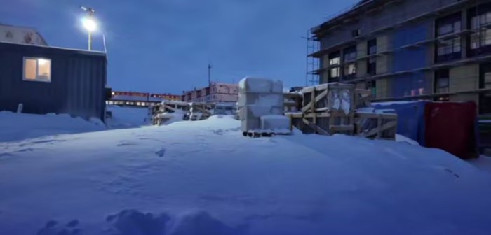 Так сегодня выглядит недостроенная школа в Анадыре / Скриншот кадра видео УКС Чукотского автономного округа