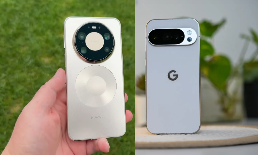 Mate 80 Pro слева и Google Pixel 10 Pro справа