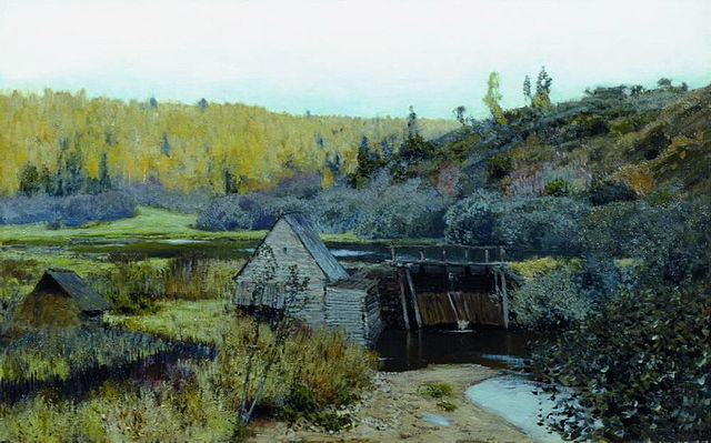 Левитан. "Осень. Мельница. Плес" 1888 год.