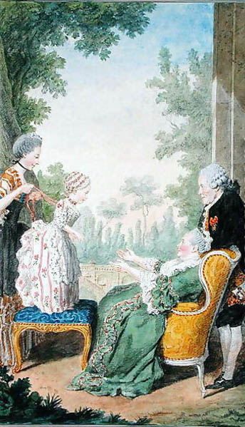 Г-жа д'Эквилли, г-н де Жуайез и их маленькая дочь, 1753 