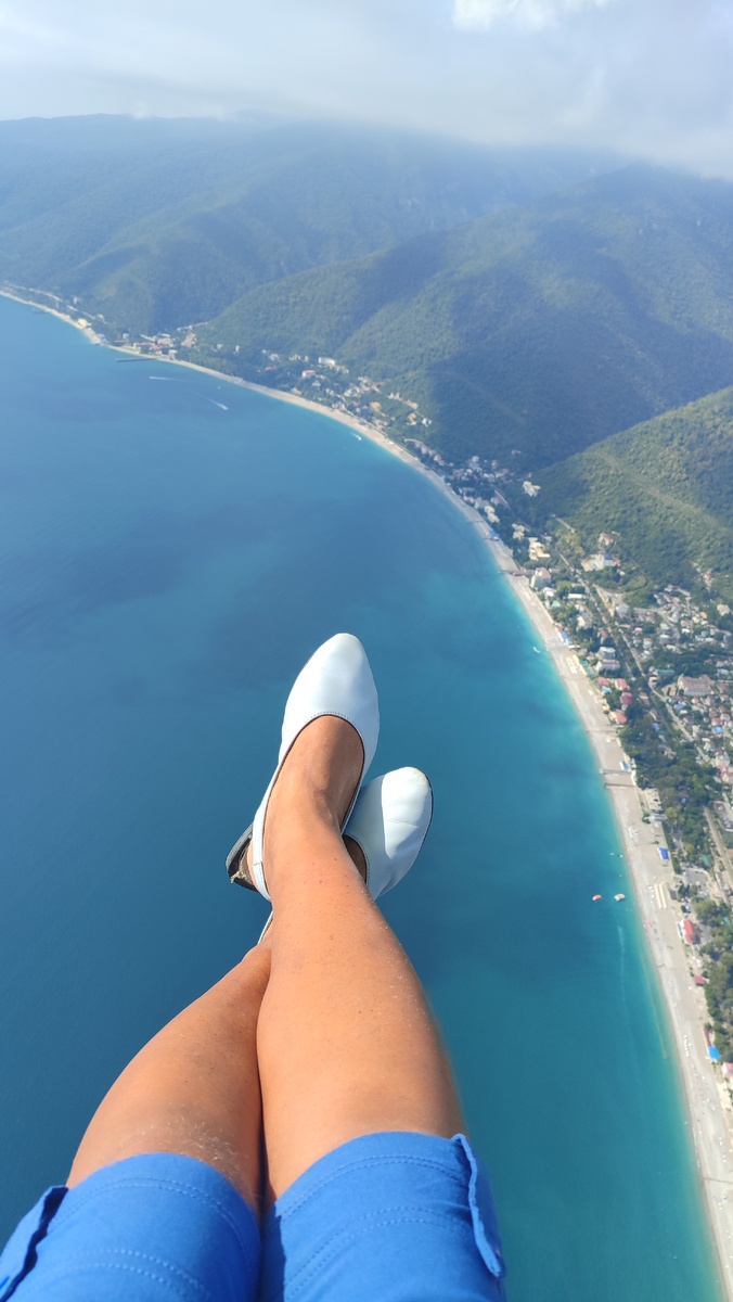 Полёт на параплане над Гагрой