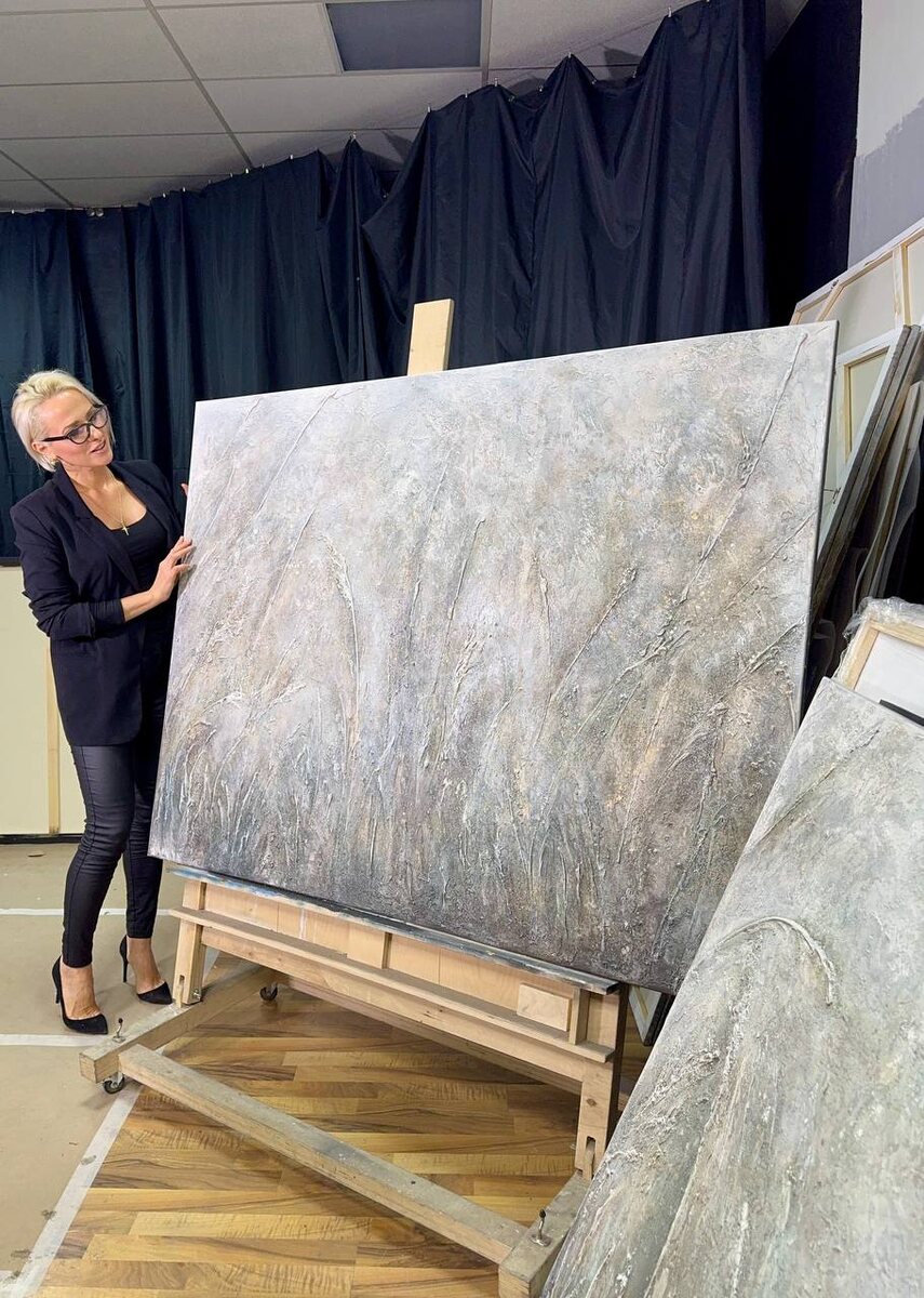 Светлая картина с пшеницей на заказ