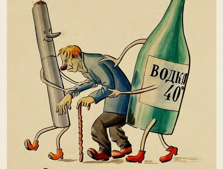 Кто сделал выводы о вреде алкоголя, тот обязательно завяжет.