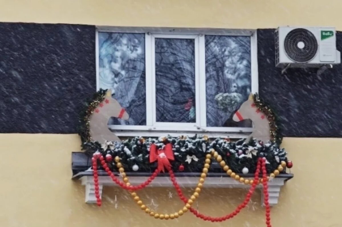    Псковичка рассказала историю заметного городского новогоднего окна