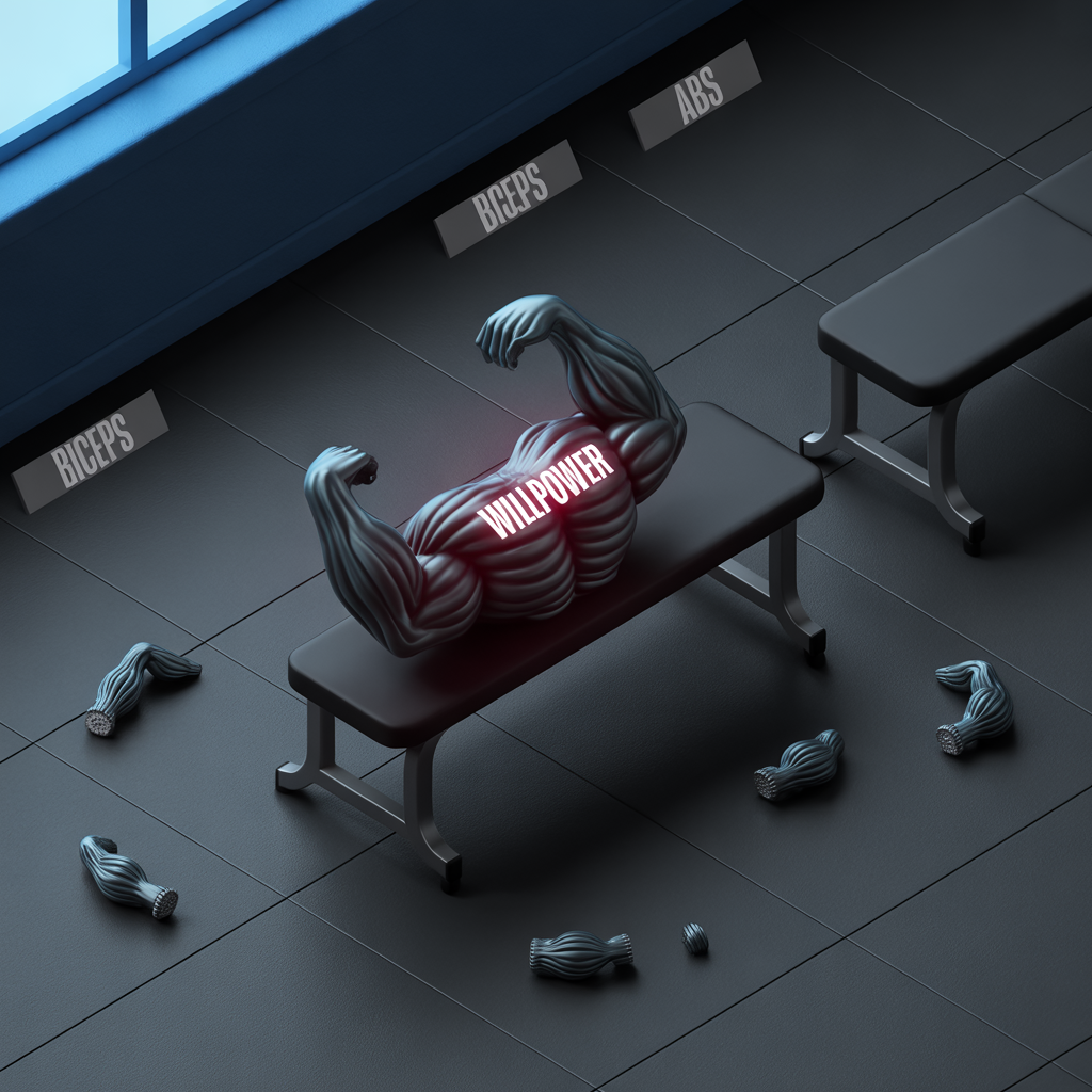 Пошел в зал. Понял, что мое самое качаемое мышца — это сила воли, чтобы просто туда прийти.
