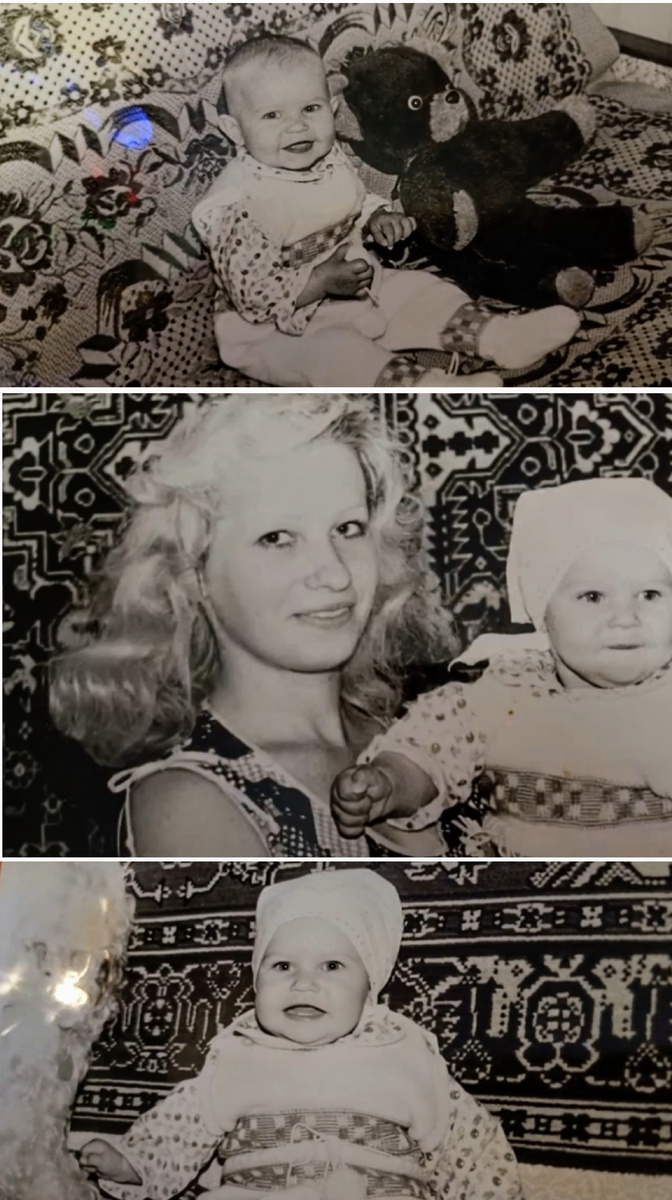 Я с мамой и первыми своими игрушками 