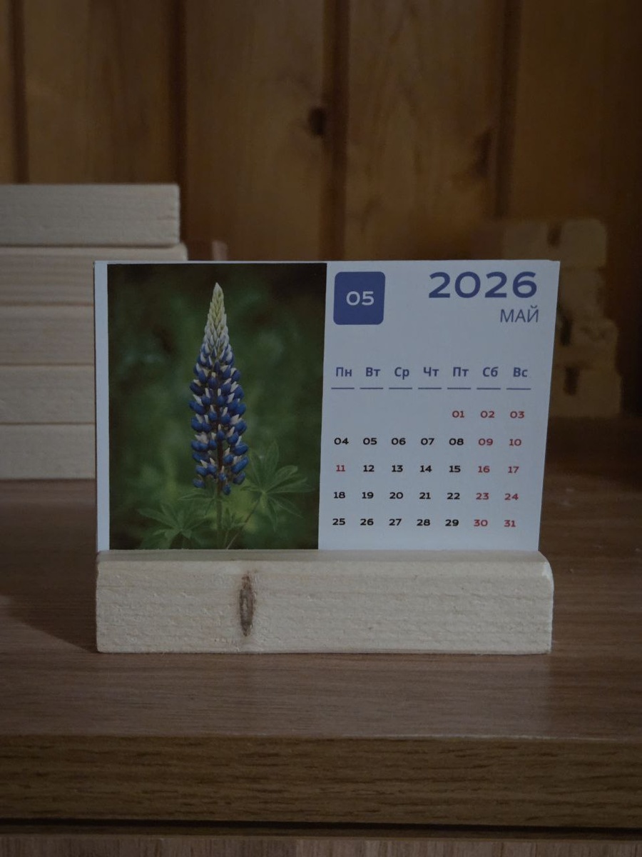 Календарь настольный на подставке