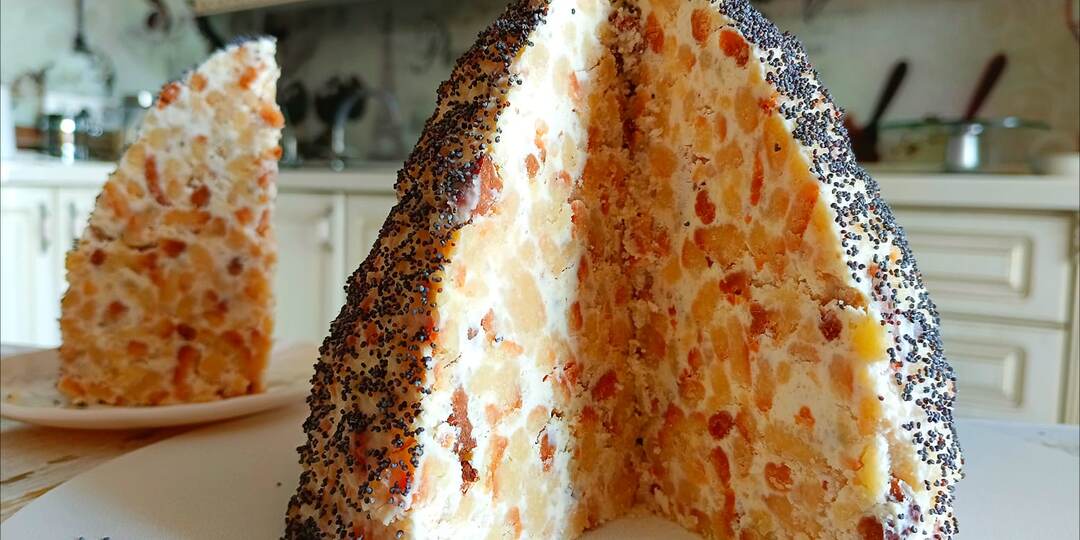 Песочный Кето торт Муравейник со сметаной, без глютена и без сахара!