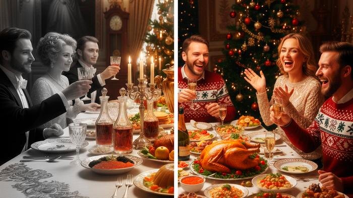 Сколько стоил праздничный стол на Новый год в 1913 году, в 50-е, в 90-е и сколько надо будет заплатить сейчас? Обложка © Gemini
