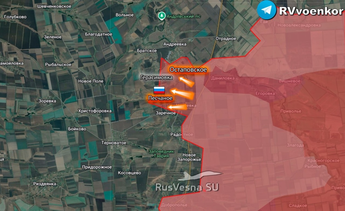    Бойцы группировки войск «Восток» освободили Песчаное