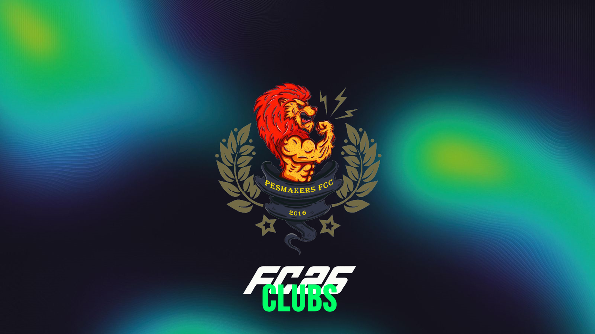 Лого PESMAKERS на фоне FC26 - редим PRO CLUBS