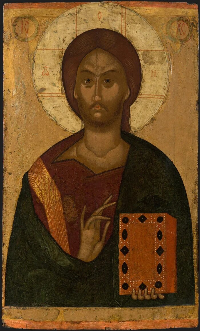 Христос Вседержитель, из деисусного чина (первая половина XV века)