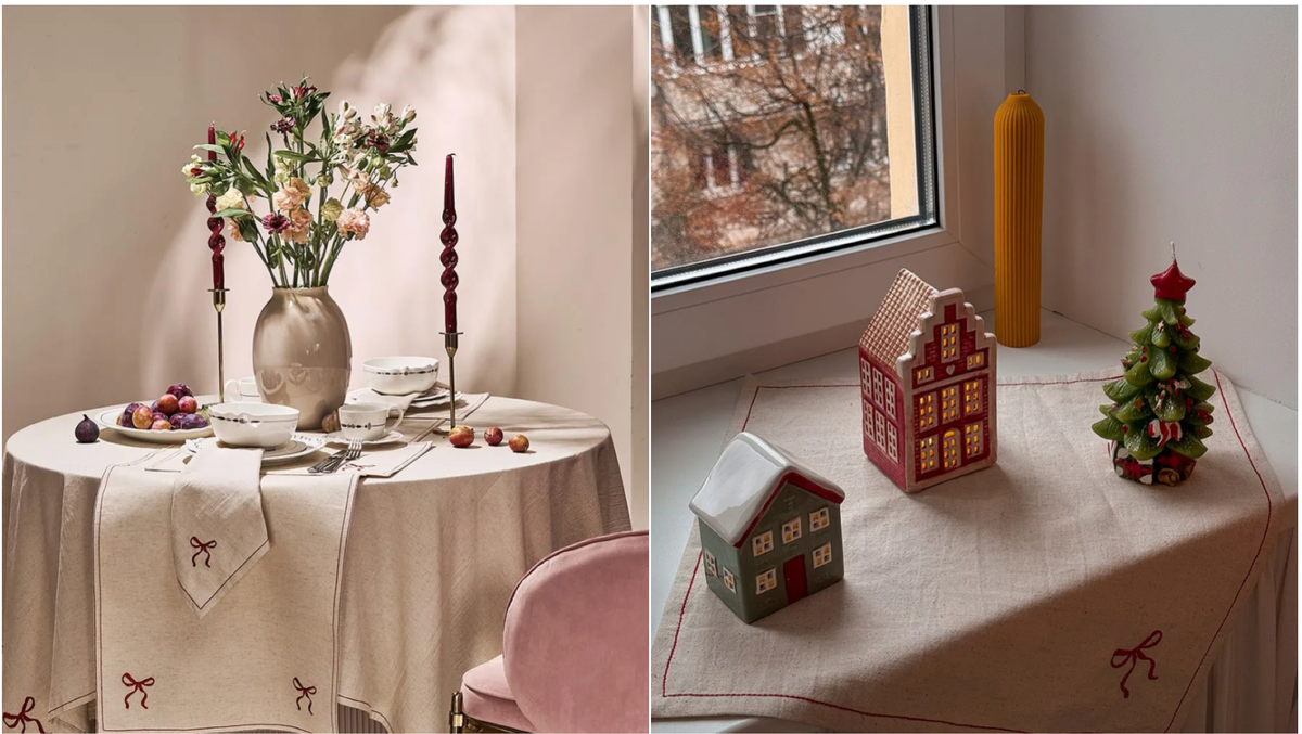 Салфетка сервировочная Fancy Bows бежевого цвета
