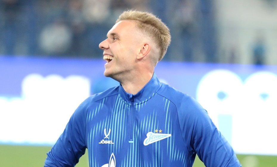    Глушенков в третий раз кряду признан игроком месяца в «Зените». Фото: Global Look Press