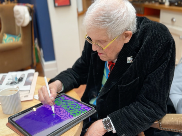 Дэвида Хокни и его планшет iPad