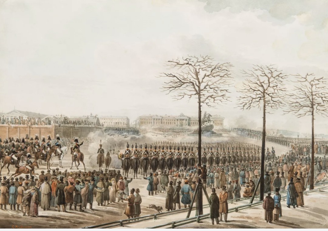 Карл Кольман. Восстание на Сенатской площади 14 декабря 1825 года. Фото с сайта Большая Российская энциклопедия 