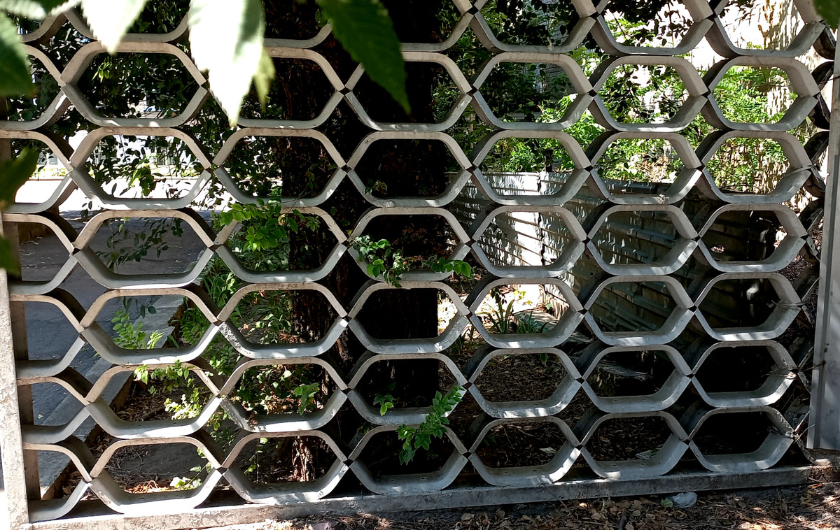 Забор в центре Донецка. Фото 2024 года