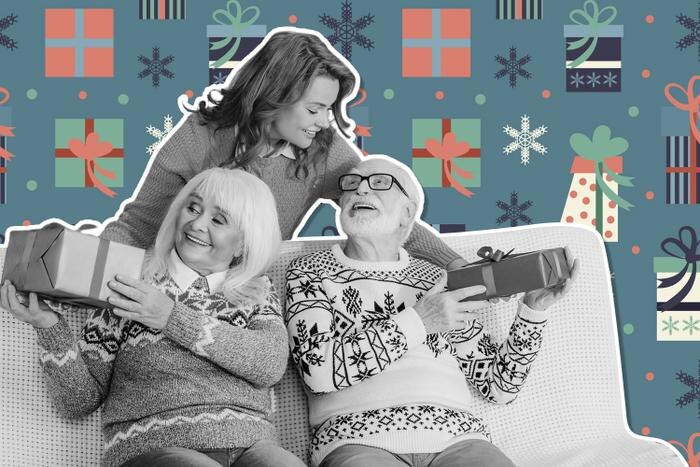 Что подарить родителям на Новый год: самые тёплые и полезные идеи 2025–2026. Коллаж © Life.ru. Обложка © Shutterstock / FOTODOM / LightField Studios, © Freepik