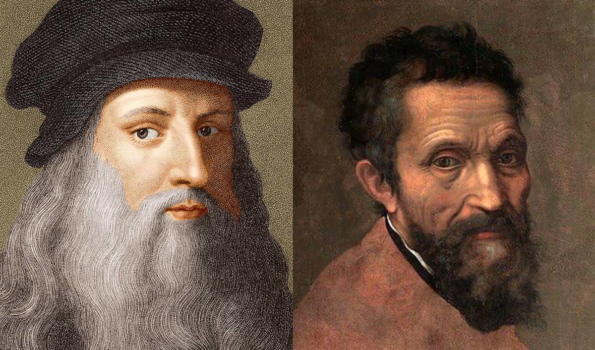 Леонардо да Винчи и Микеланджело