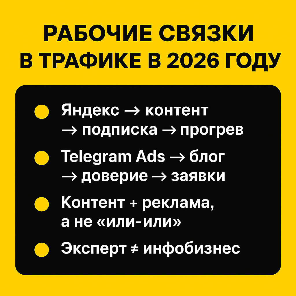 рабочие связки в трафике в 2026 году