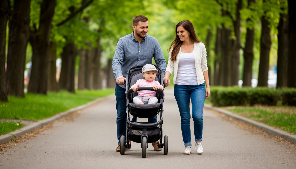 С ребенком на прогулке