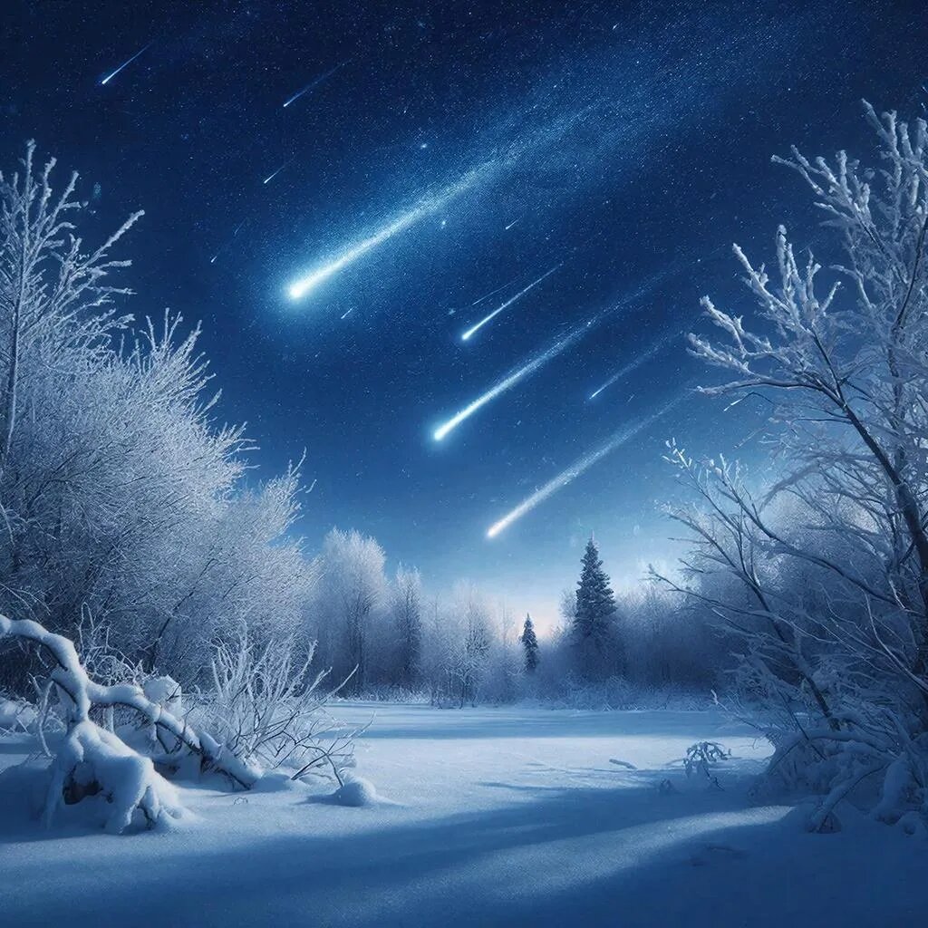 Метеориты. Иллюстрация сгенерирована нейросетью