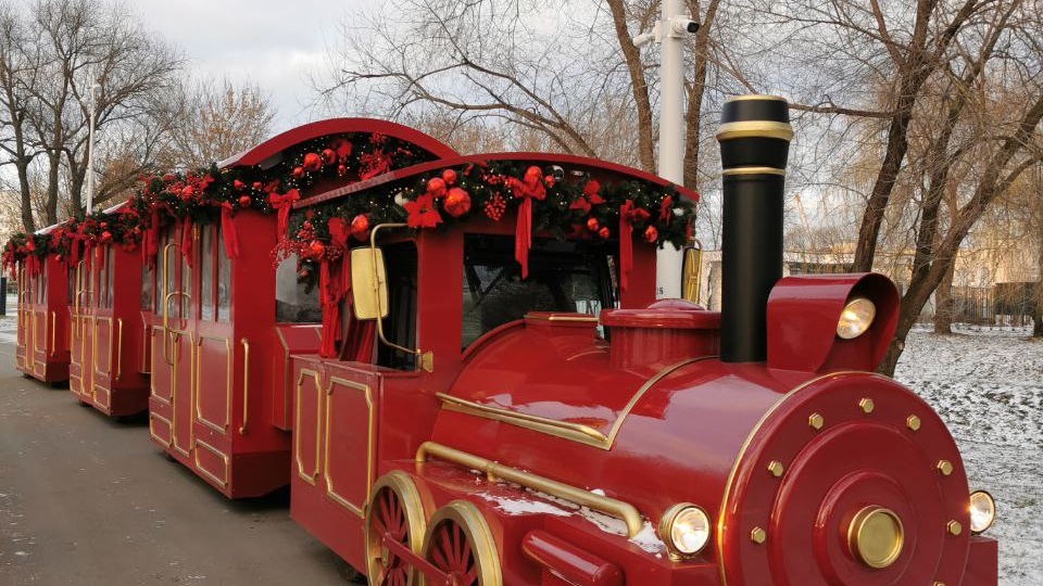 Новогодний паровозик в Коломенском