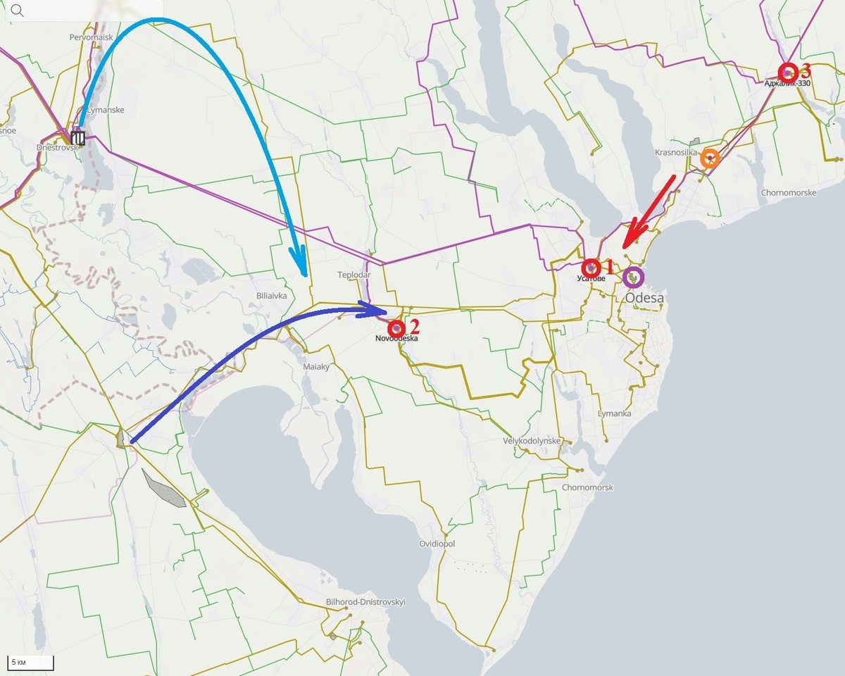 Карта-схема одесского энергоузла
