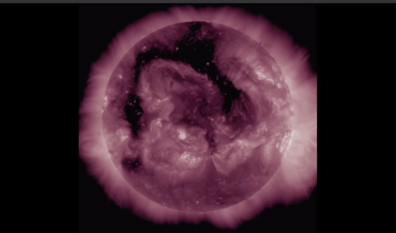    Скрин видео Telegram-канала лаборатории солнечной астрономии ИКИ РАН