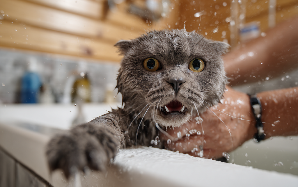 Дневник кота: что происходит в его голове после того, как хозяин его помыл и чем кота задобрить / Изображение: AlphaPet