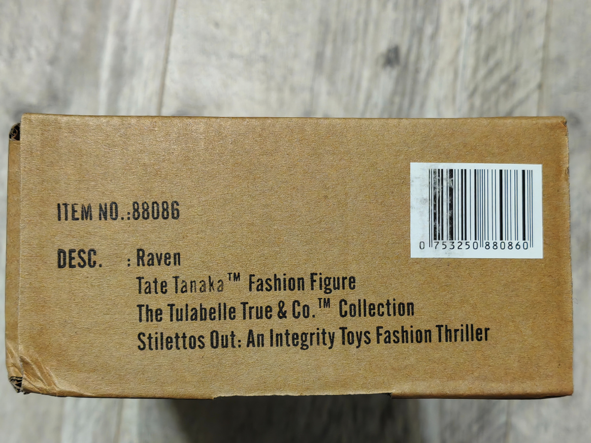Надпись на шиппере от Integrity Toys Tate Tanaka Style Lab кукла Stilettos Out Convention