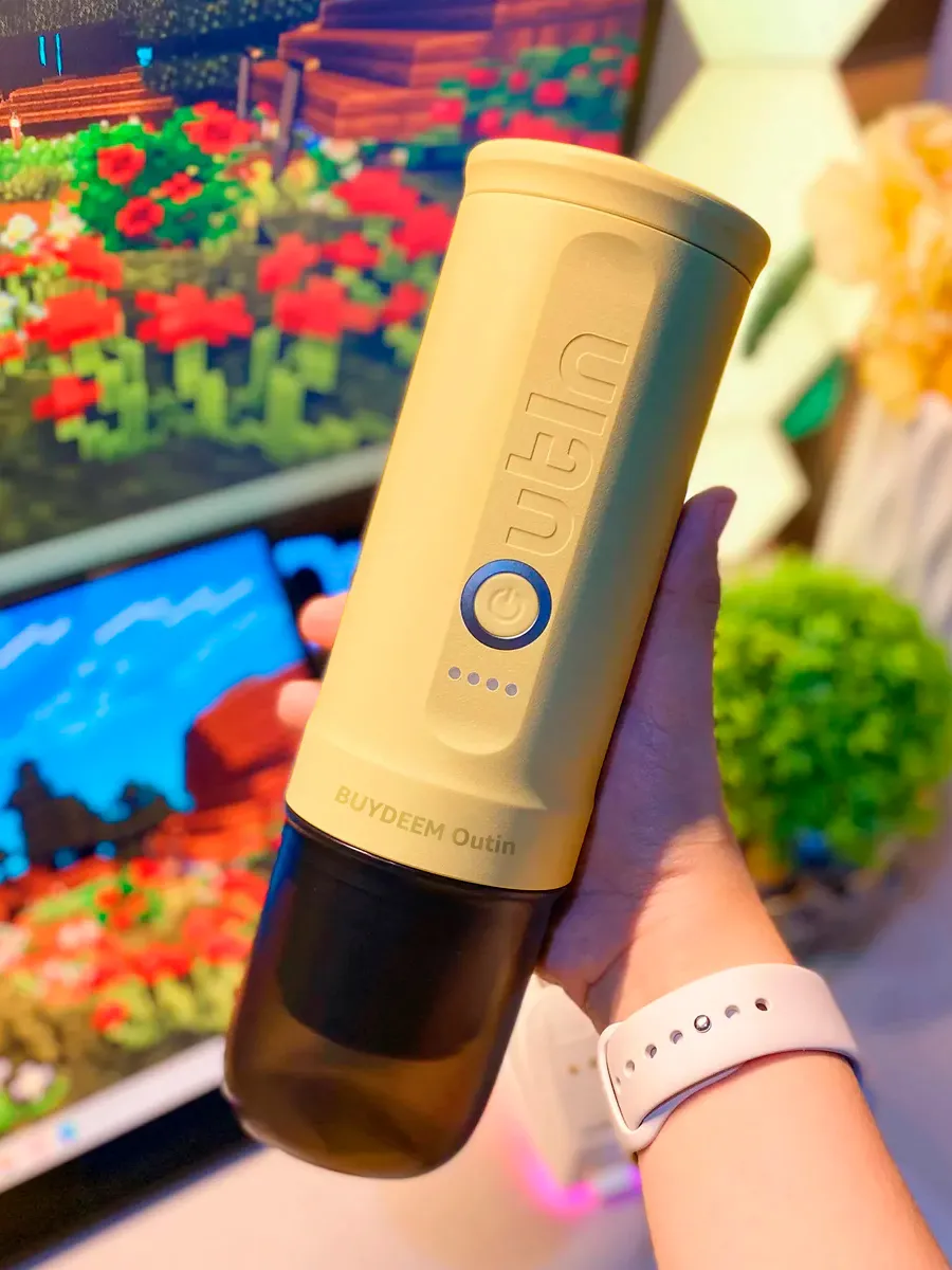 BUYDEEM Портативная кофемашина для эспрессо, дынная