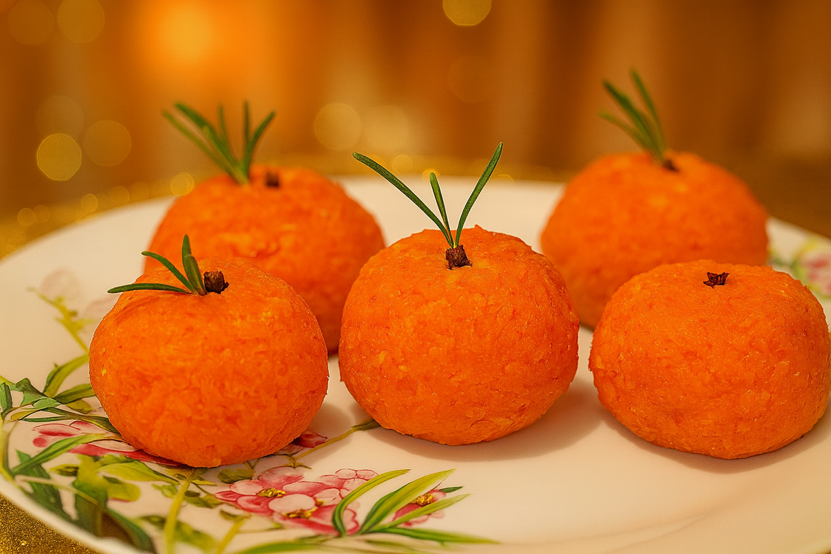 Новогодняя закуска мандаринки